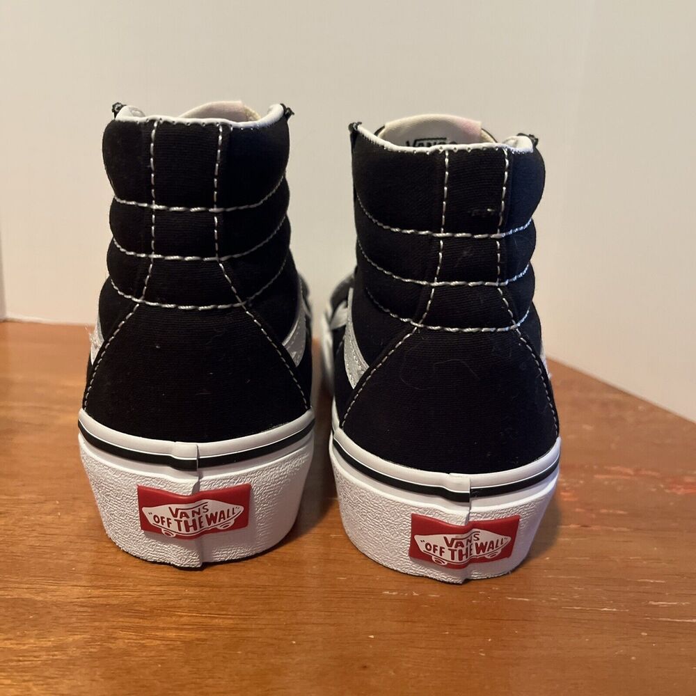 Vans Off‎ The Wall SK8 Hi Kids 3 Sneakers Filmore Black Canvas High Tops Shoes - Picture 5 of 9